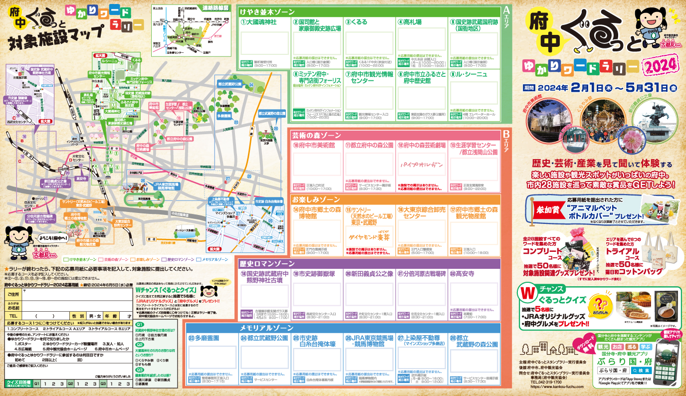 府中ぐるっとゆかりワードラリー2024 | 府中観光協会