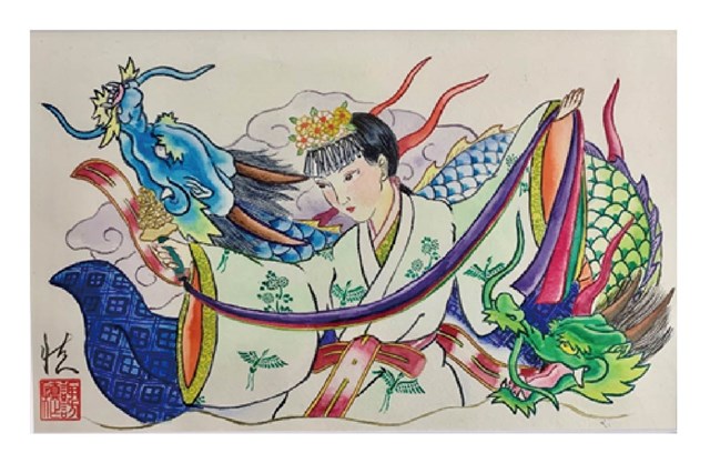 日本未入荷!入手困難! No.388 原画 絵画 龍神様 白龍 双龍 開運絵画